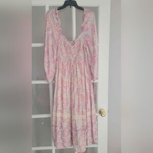 Women's pink floral dress by Penelope Rose size M NWT